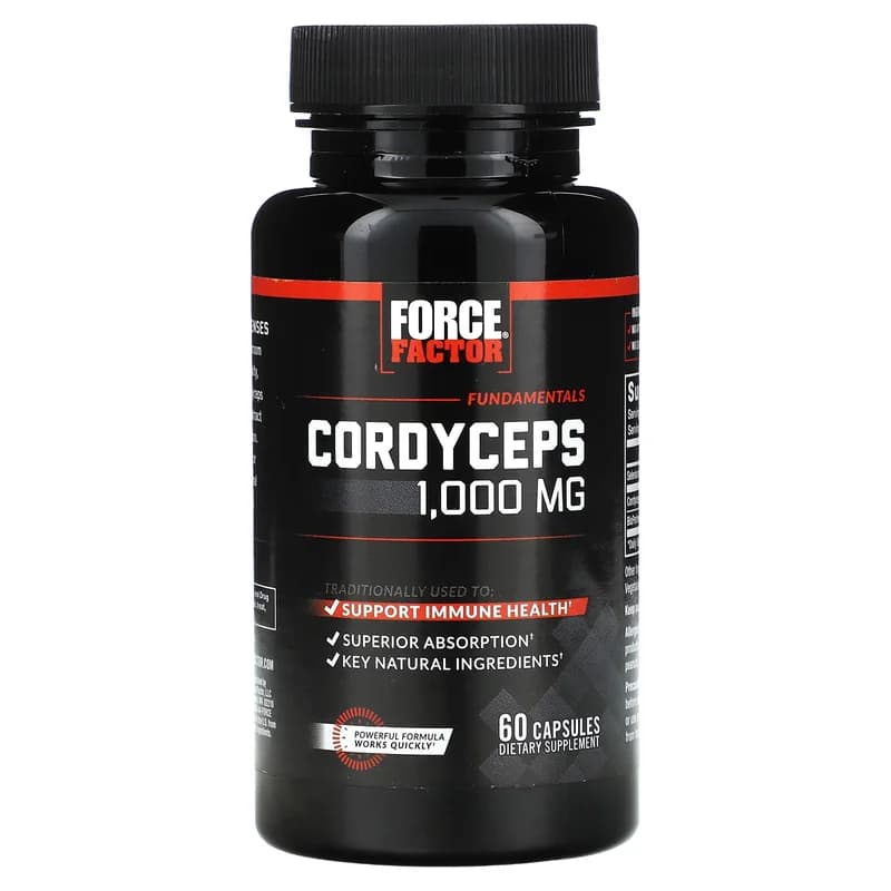 Force Factor, Fundamentals, Cordyceps, 60 Capsules