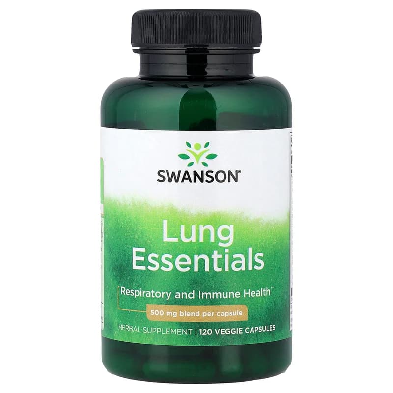 Swanson, Lung Essentials, 500 mg, 120 Veggie Capsules