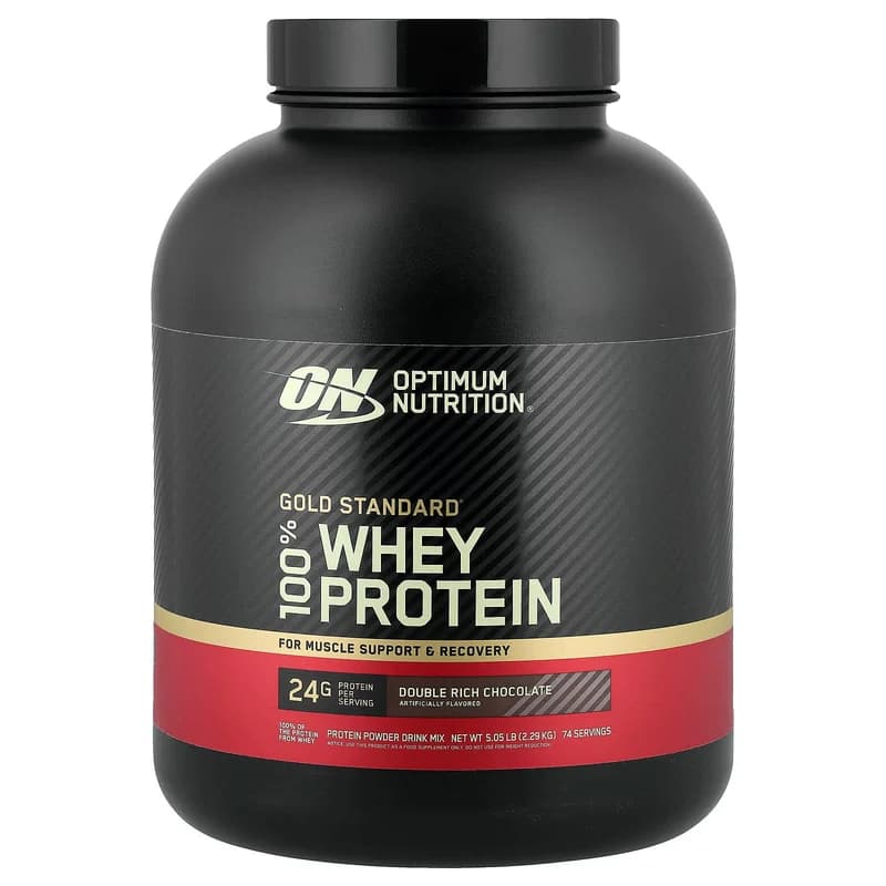 Optimum Nutrition, Gold Standard® 100% Whey Protein, Double Rich Chocolate, 5.05 lb (2.29 kg)